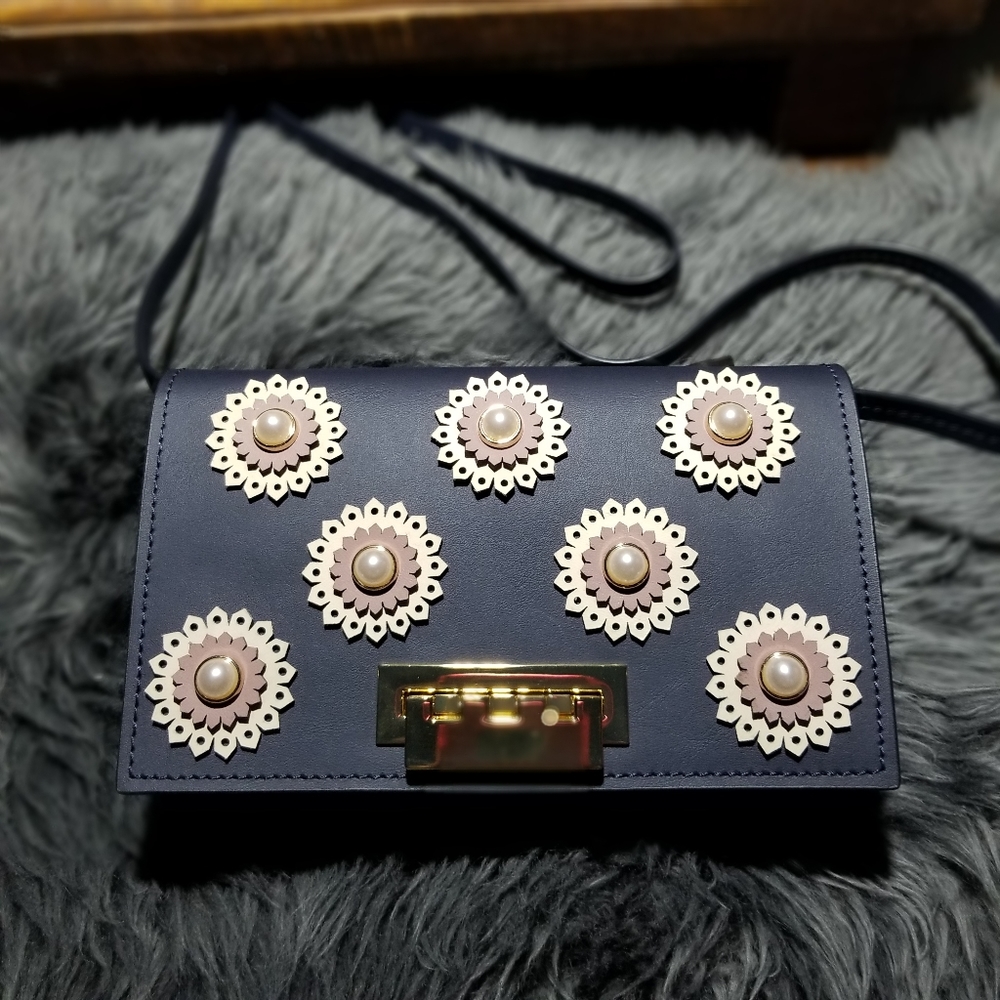 Zac Posen Earthette Small Crossbody Flower Bag